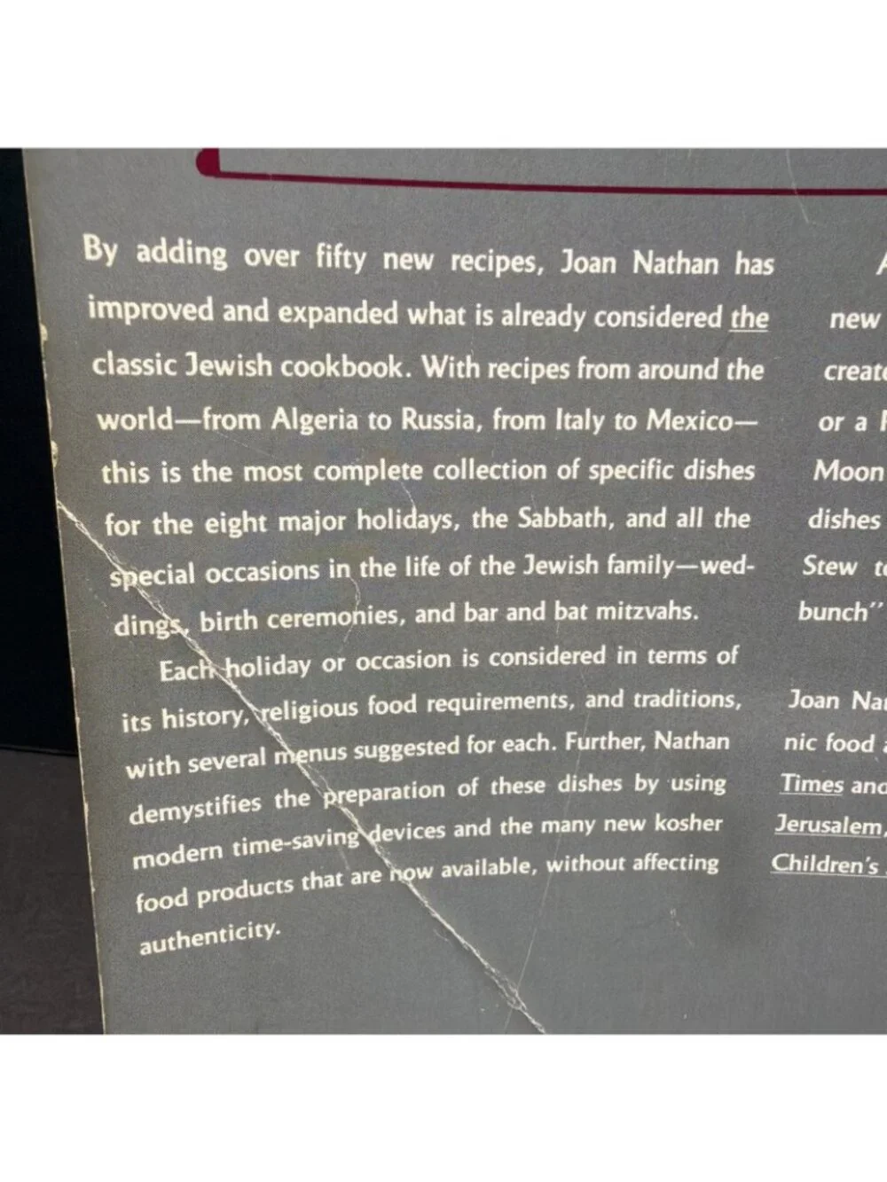 The Jewish Holiday Kitchen by Joan Nathan 1988 SC New & Expanded Edition 400 Pgs